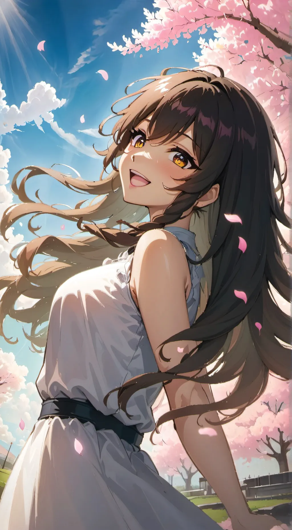 ai character: Sakura background