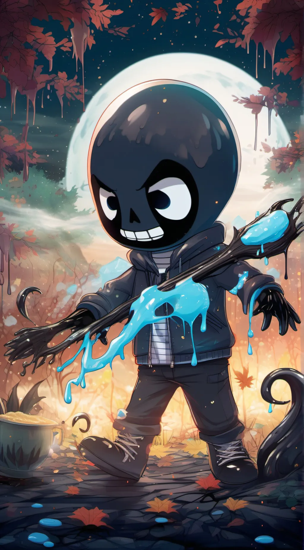 ai character: nightmare sans  background