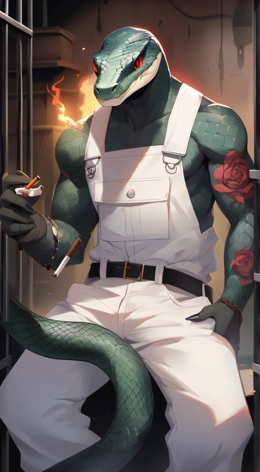 ai character: #-sketch-# background