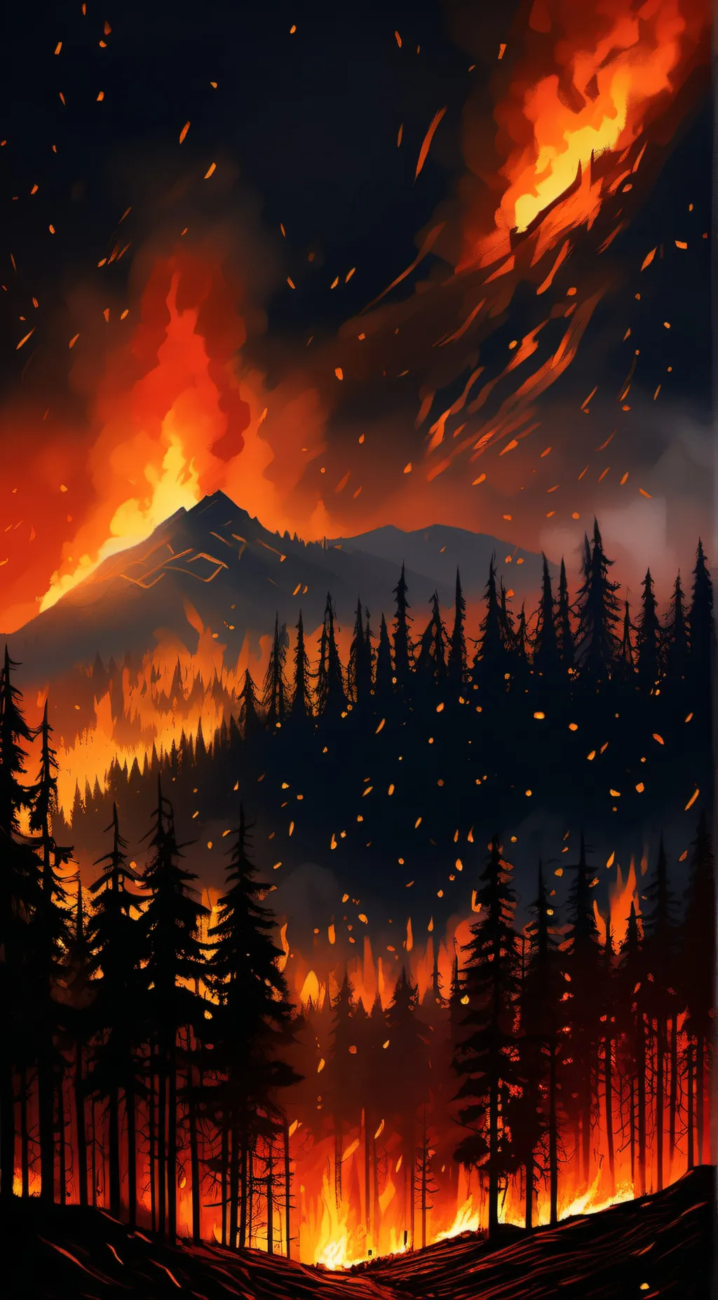 ai character: Wildfire Grass background
