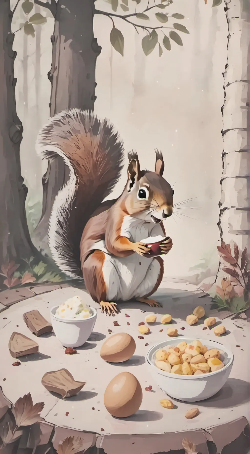 ai character: Max the squirrel background