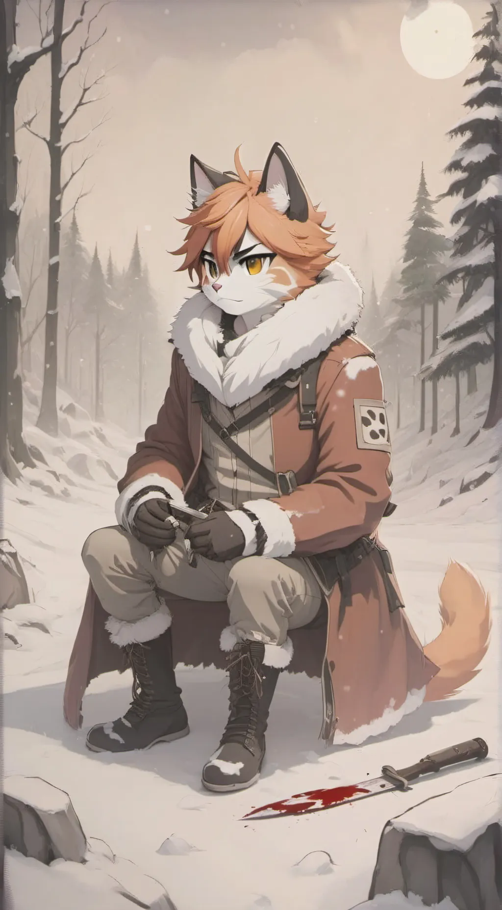 ai character: Axel🔪🐱 background