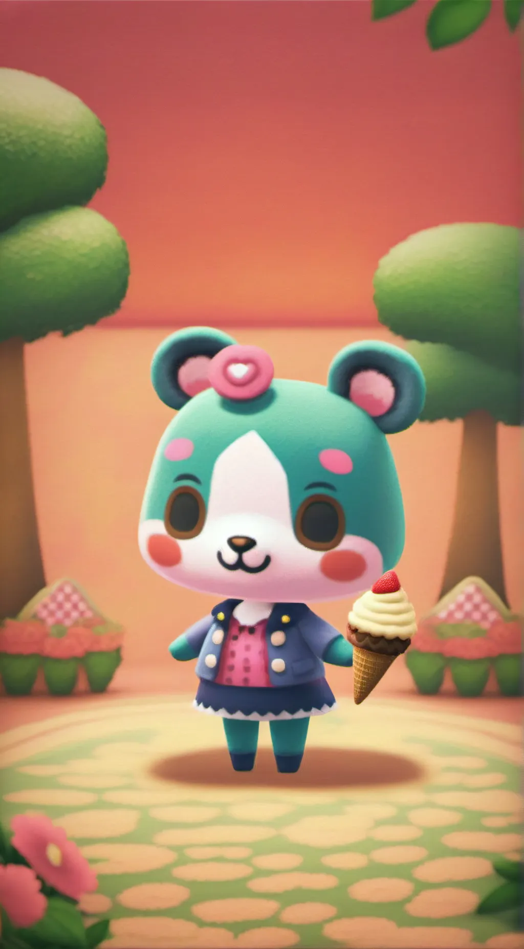 ai character: 🍦Icey🌺 background