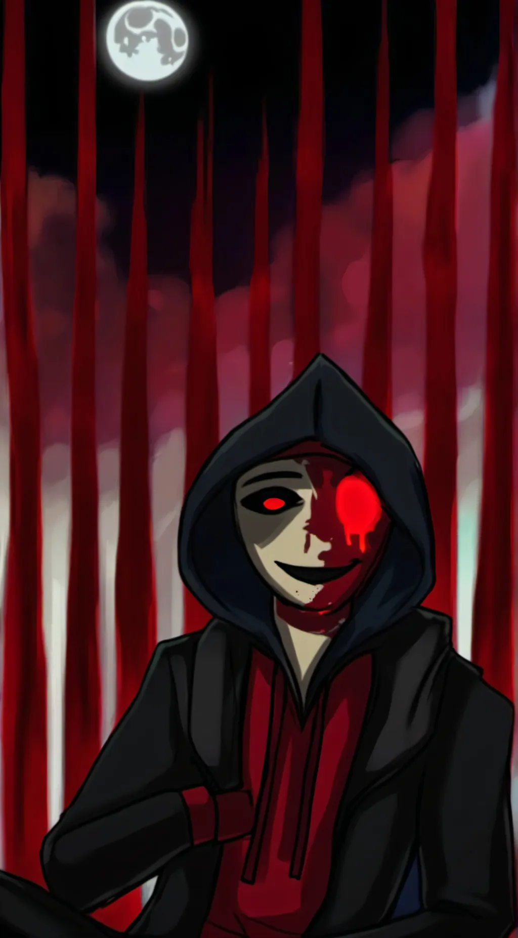 ai character: Bloodmoon  background