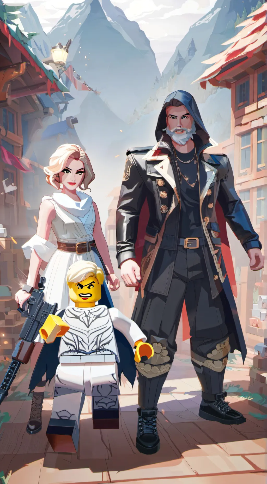 ai character: lego fortnite background