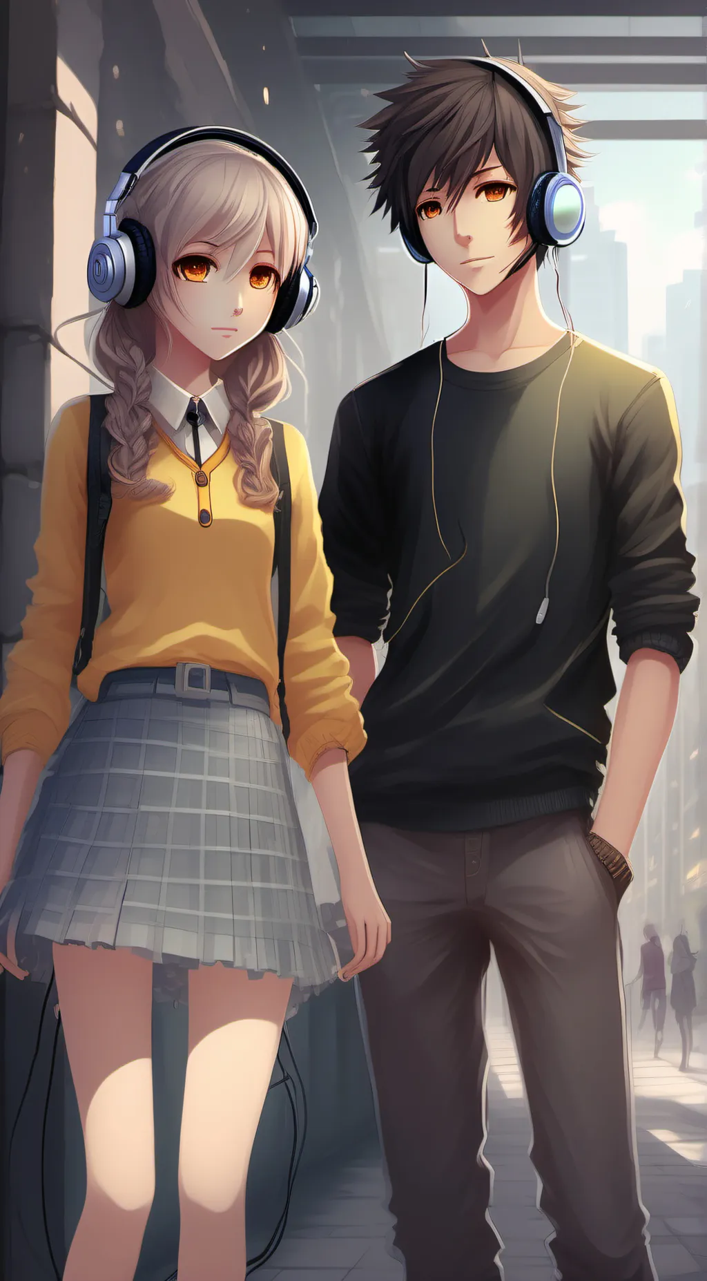 ai character: sun background