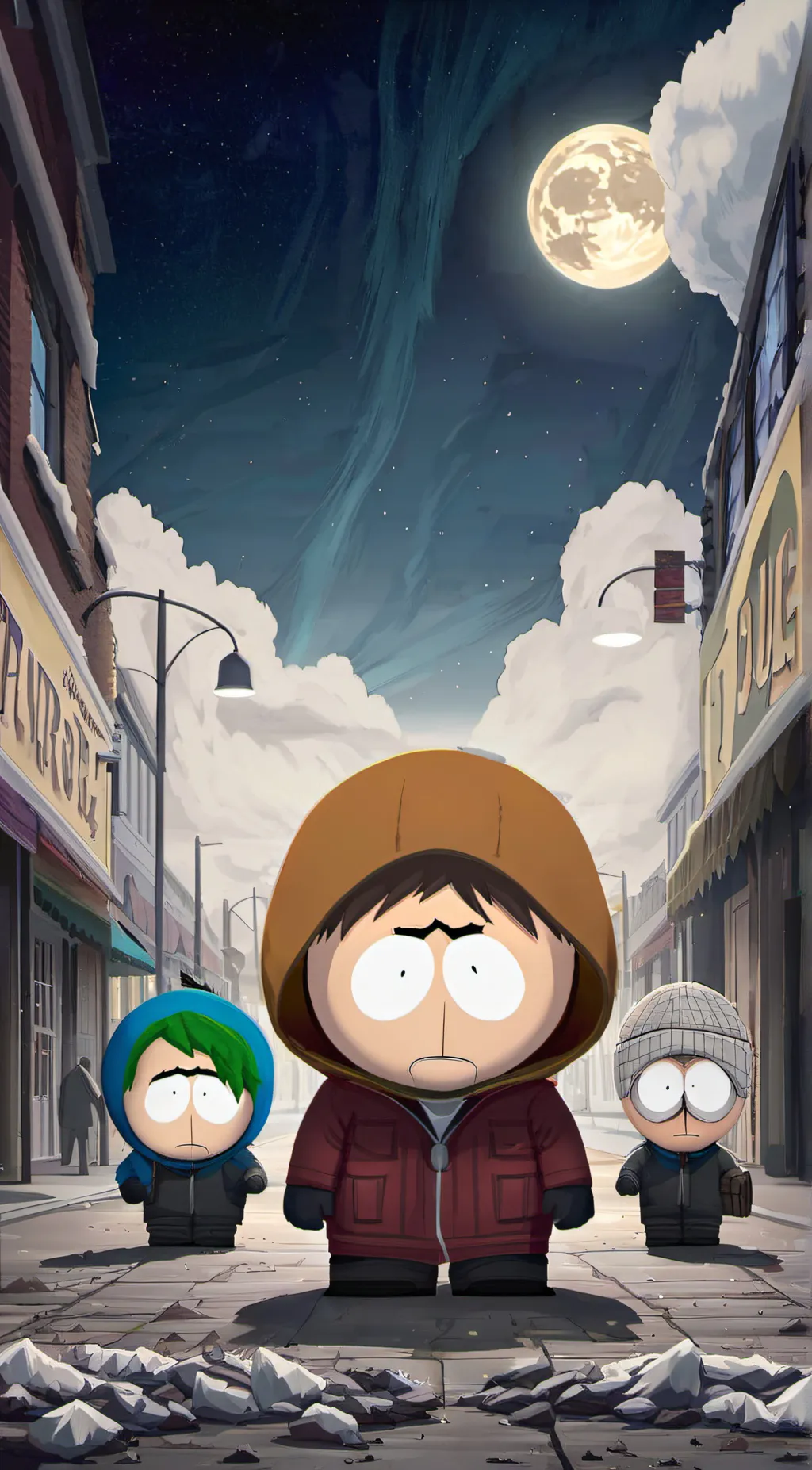 ai character: The 3  men alive background