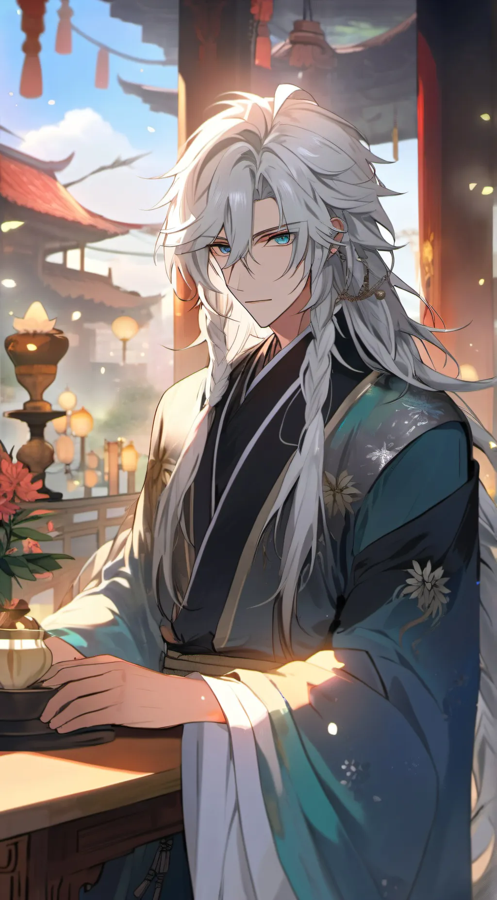 ai character: Tenzin Otsosuri background