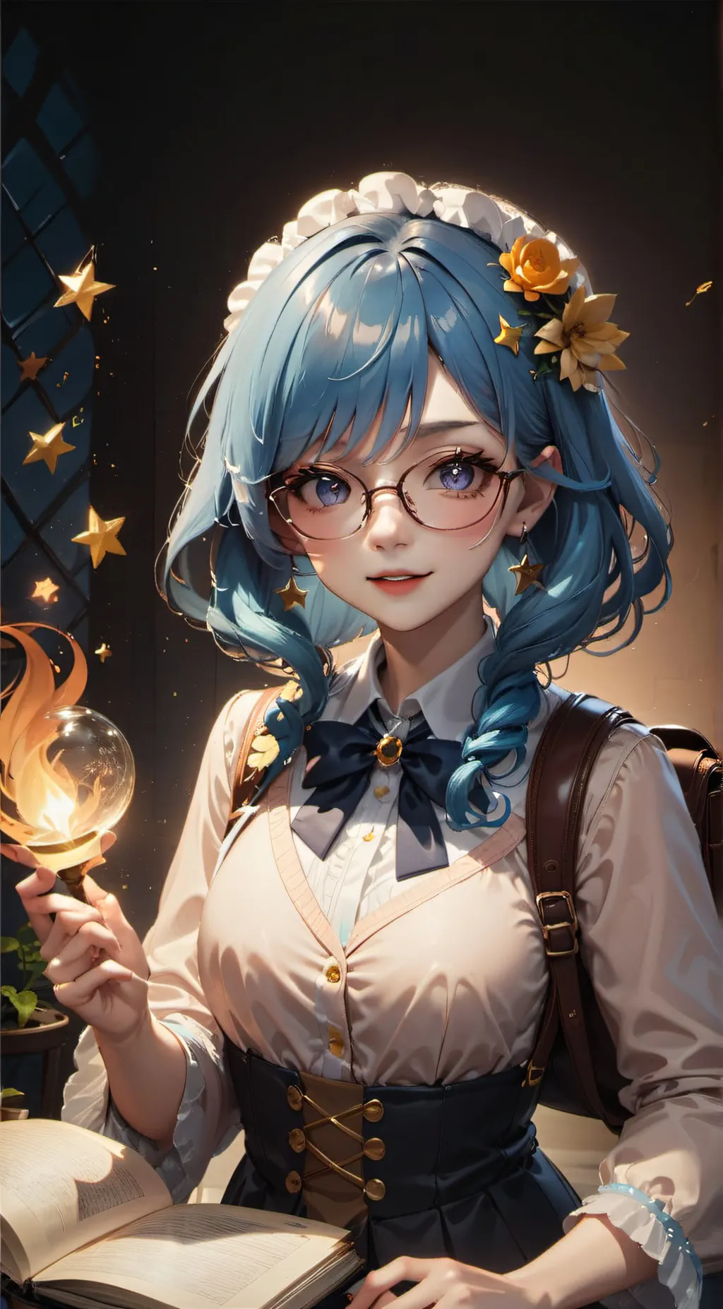 ai character: Blueberry background