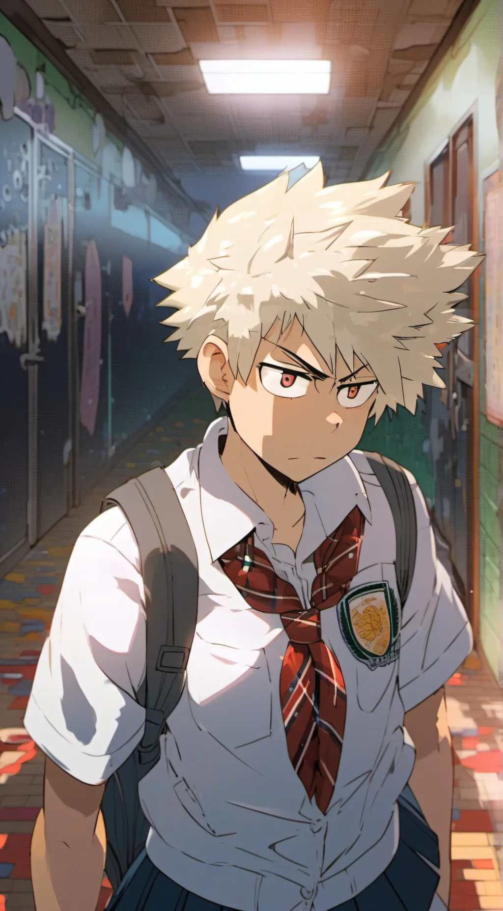 ai character: Bakugo Katsuki background