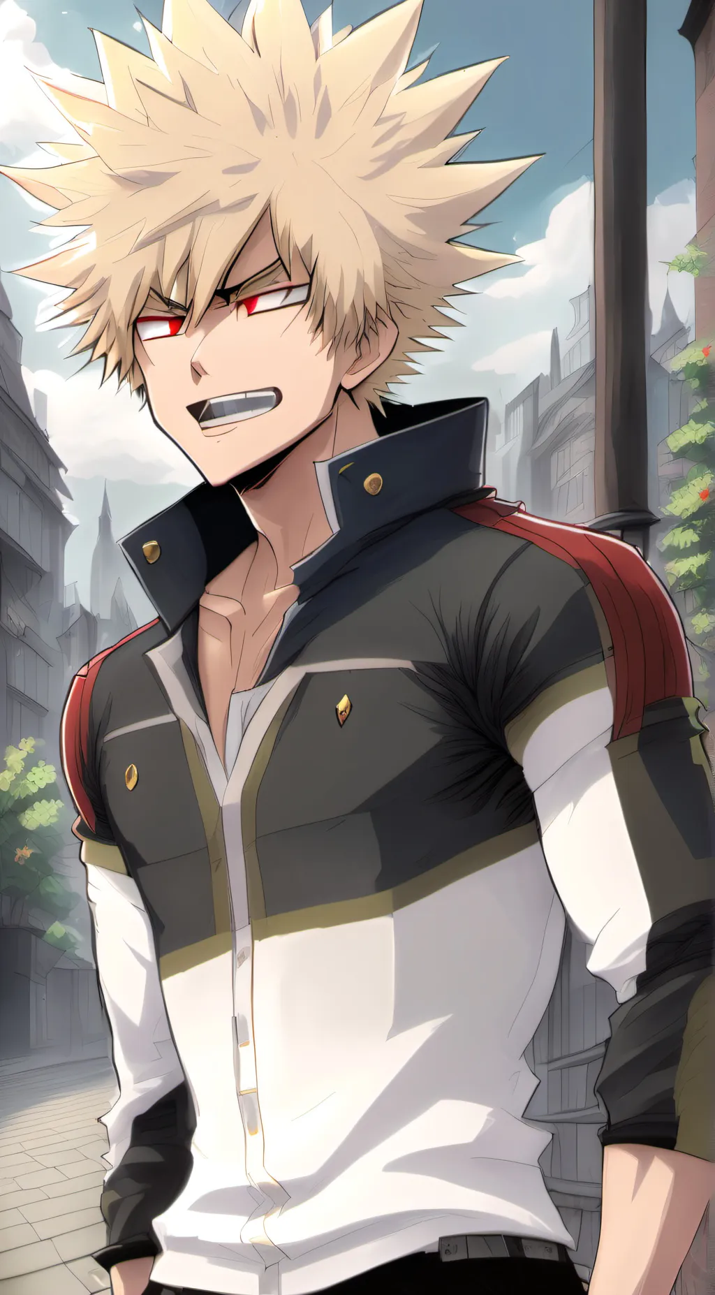 ai character: Bakugou katsuki background