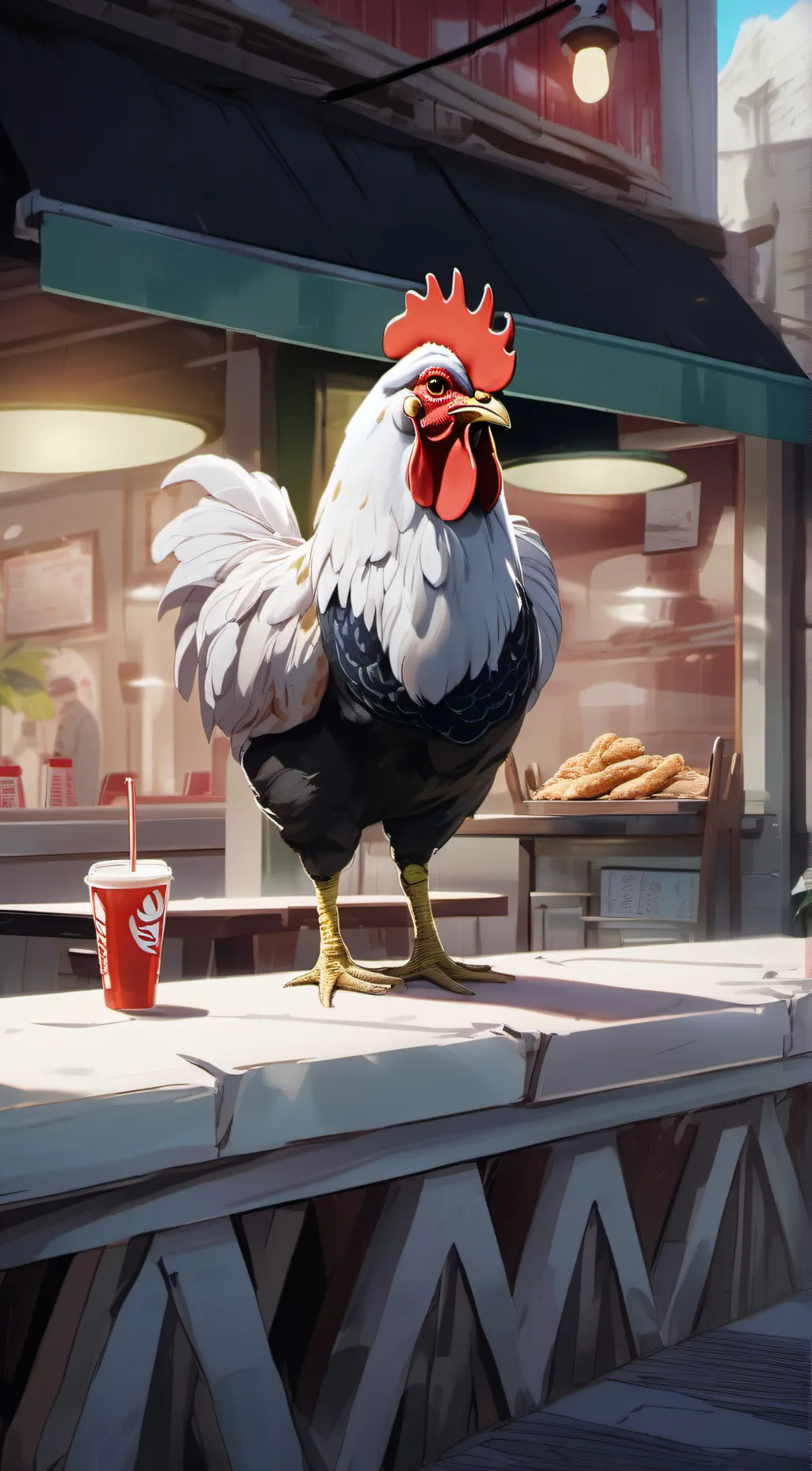 ai character: soon to be kfc background