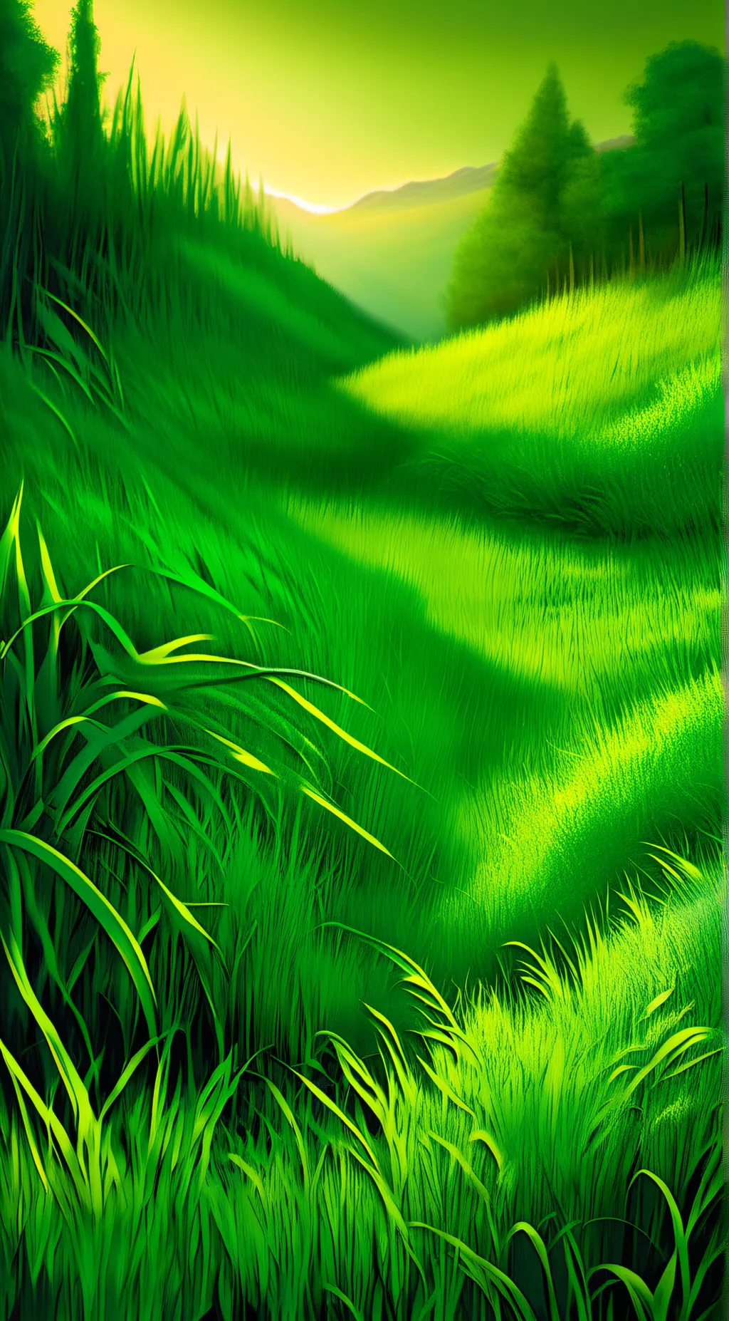 ai character: grass background