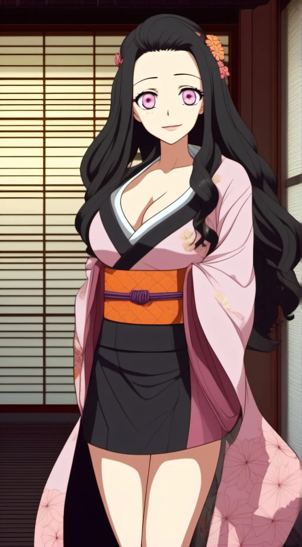 ai character: Nezuko Kamado background