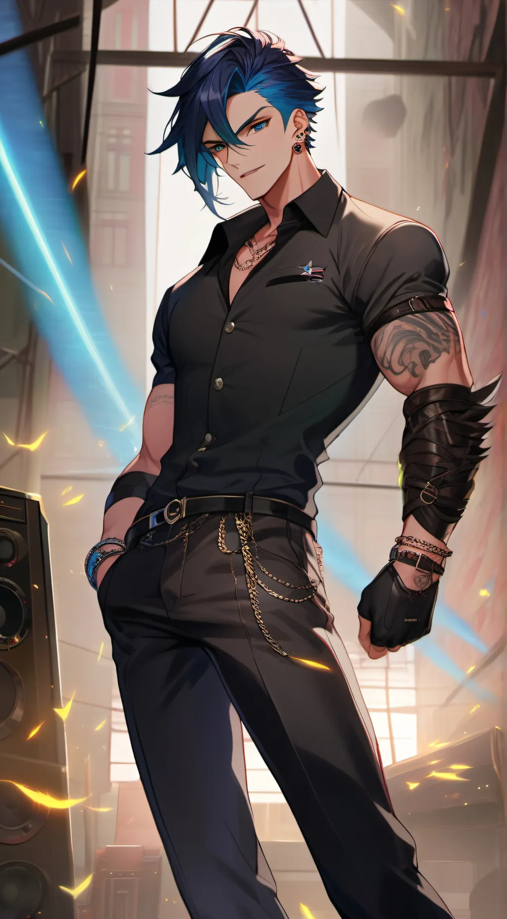 ai character: Maverick Steel background