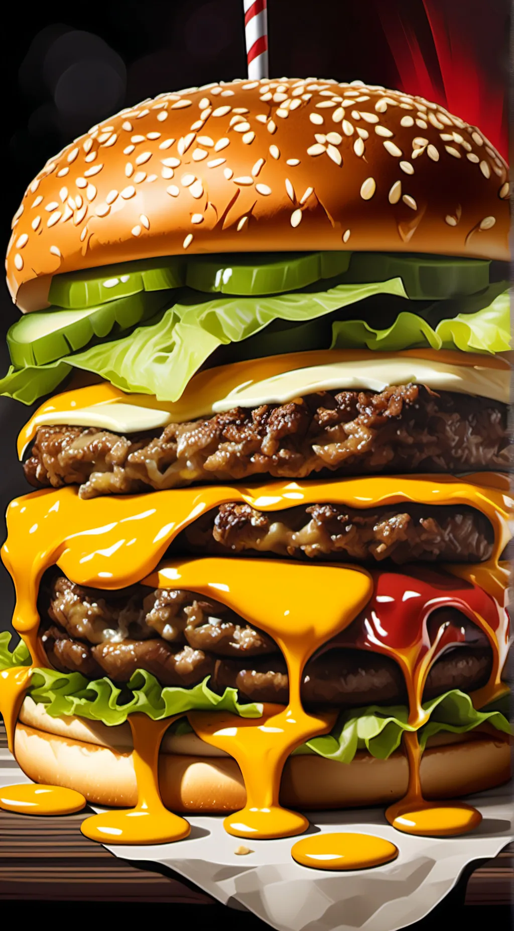 ai character: Burger background