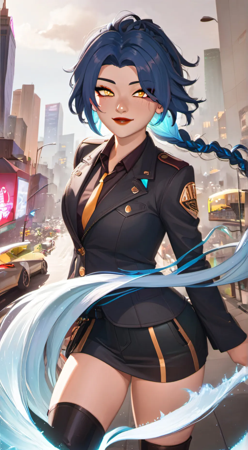 ai character: Aquarious Zodiac background