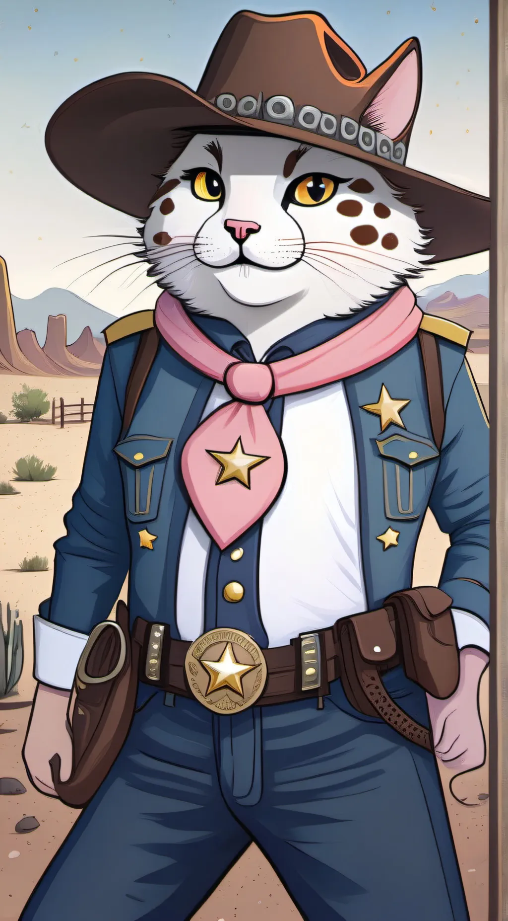 ai character: sheriff Callie  background