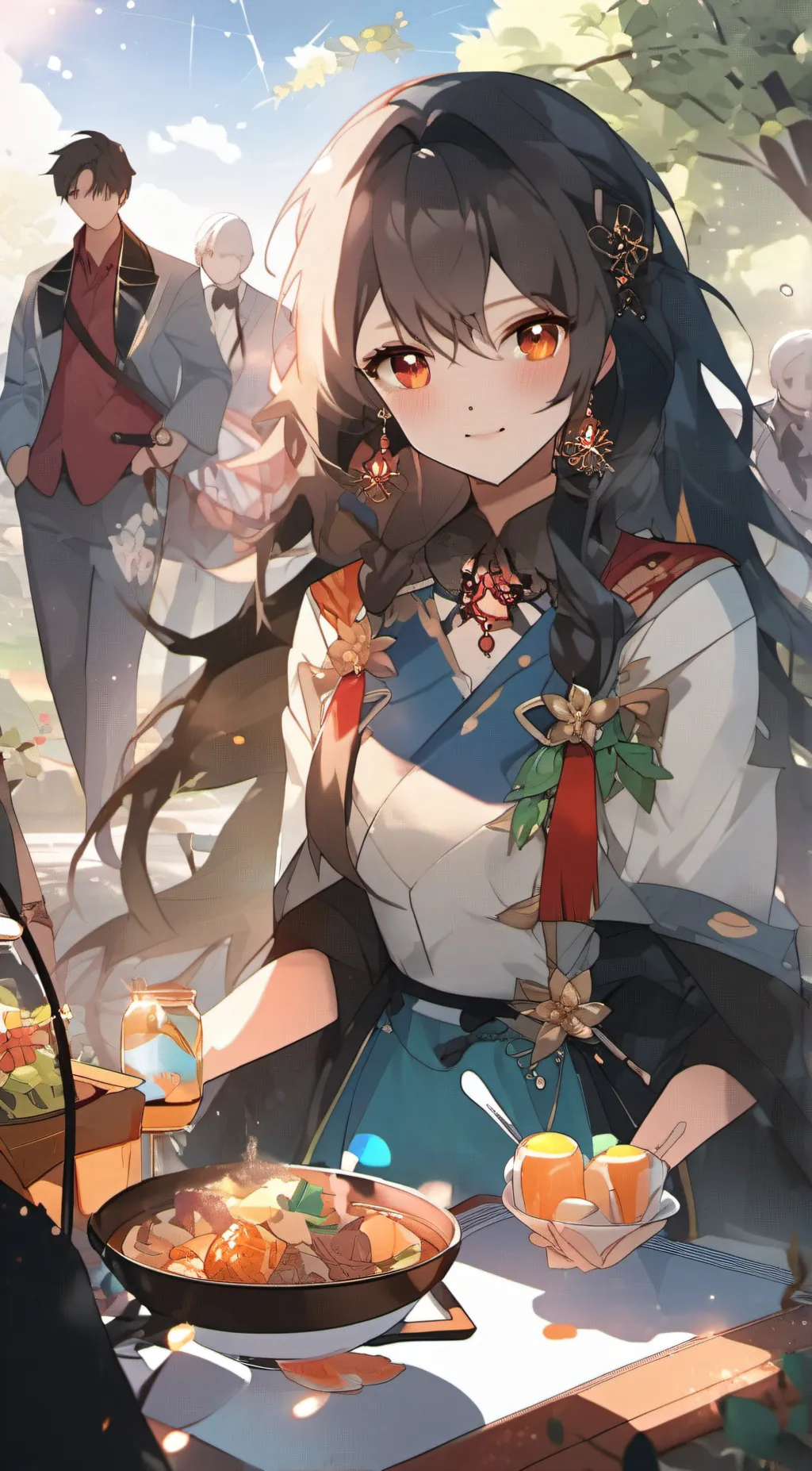 ai character: Rose background