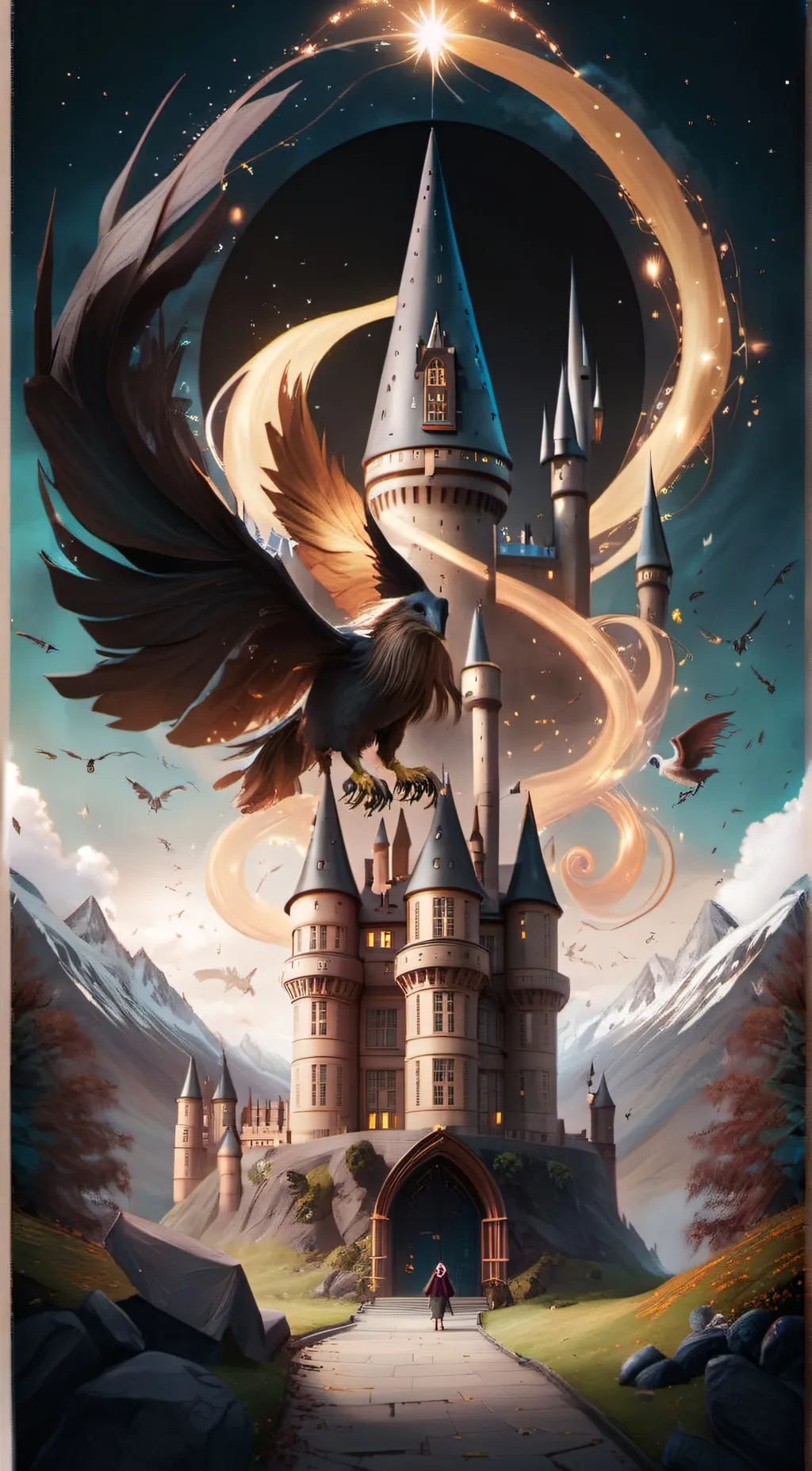 ai character: Hogwarts background