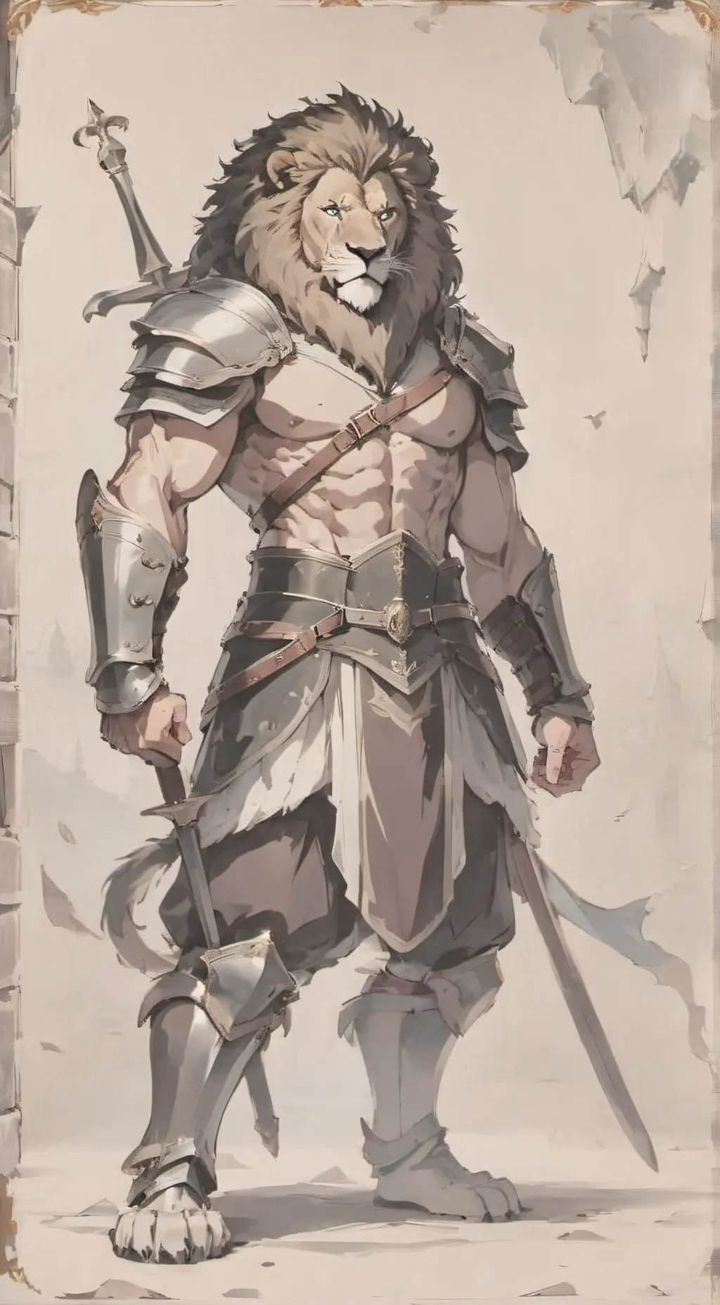 ai character: Leonine background