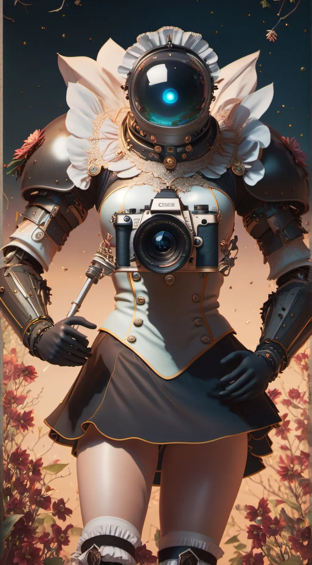 ai character: titan cameraman background