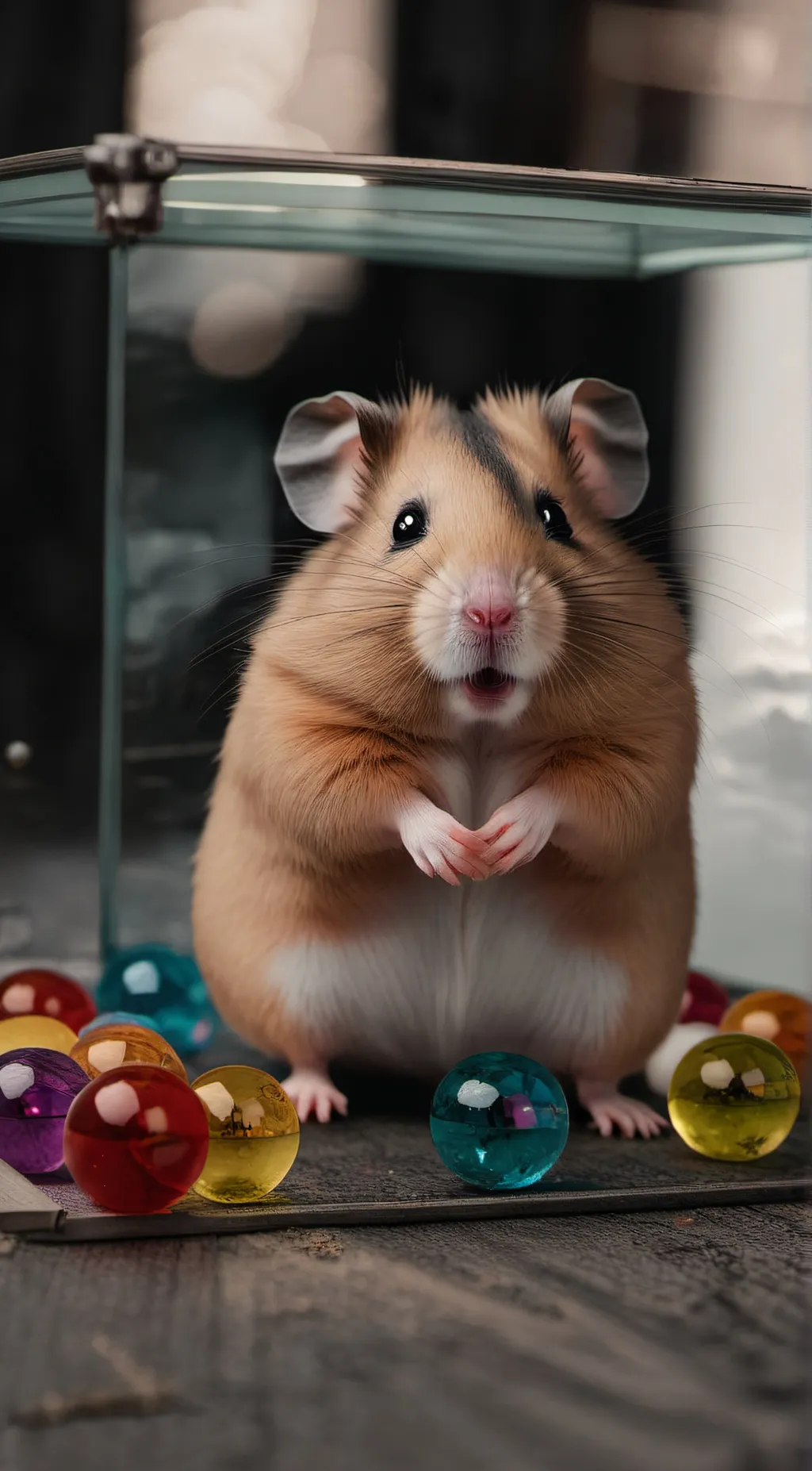 ai character: A hamsters life background