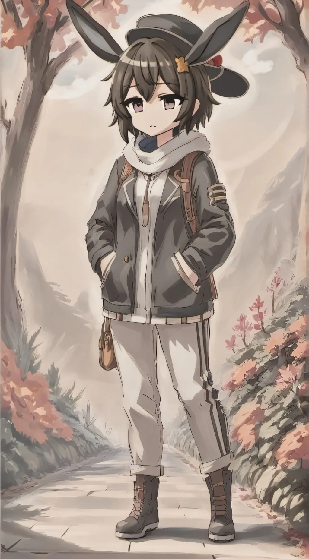 ai character: bun bun background