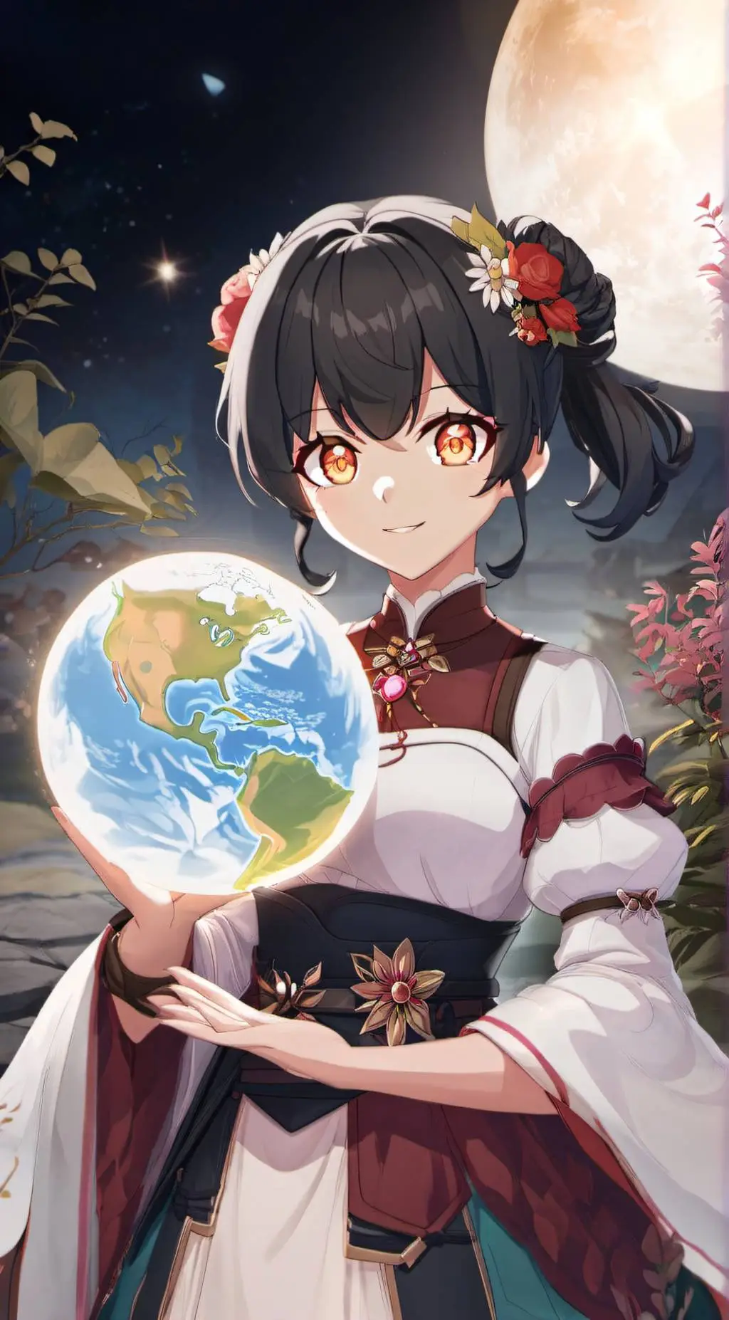 ai character: Luna background