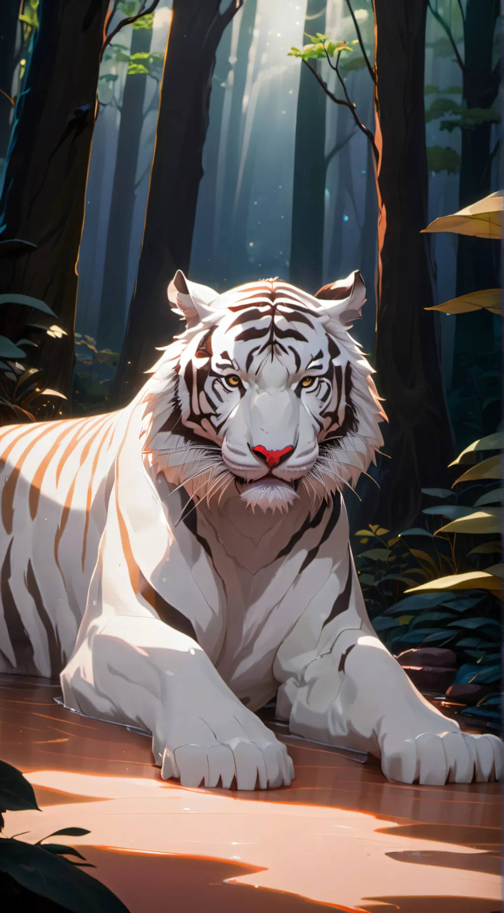 ai character: White'Stripe background