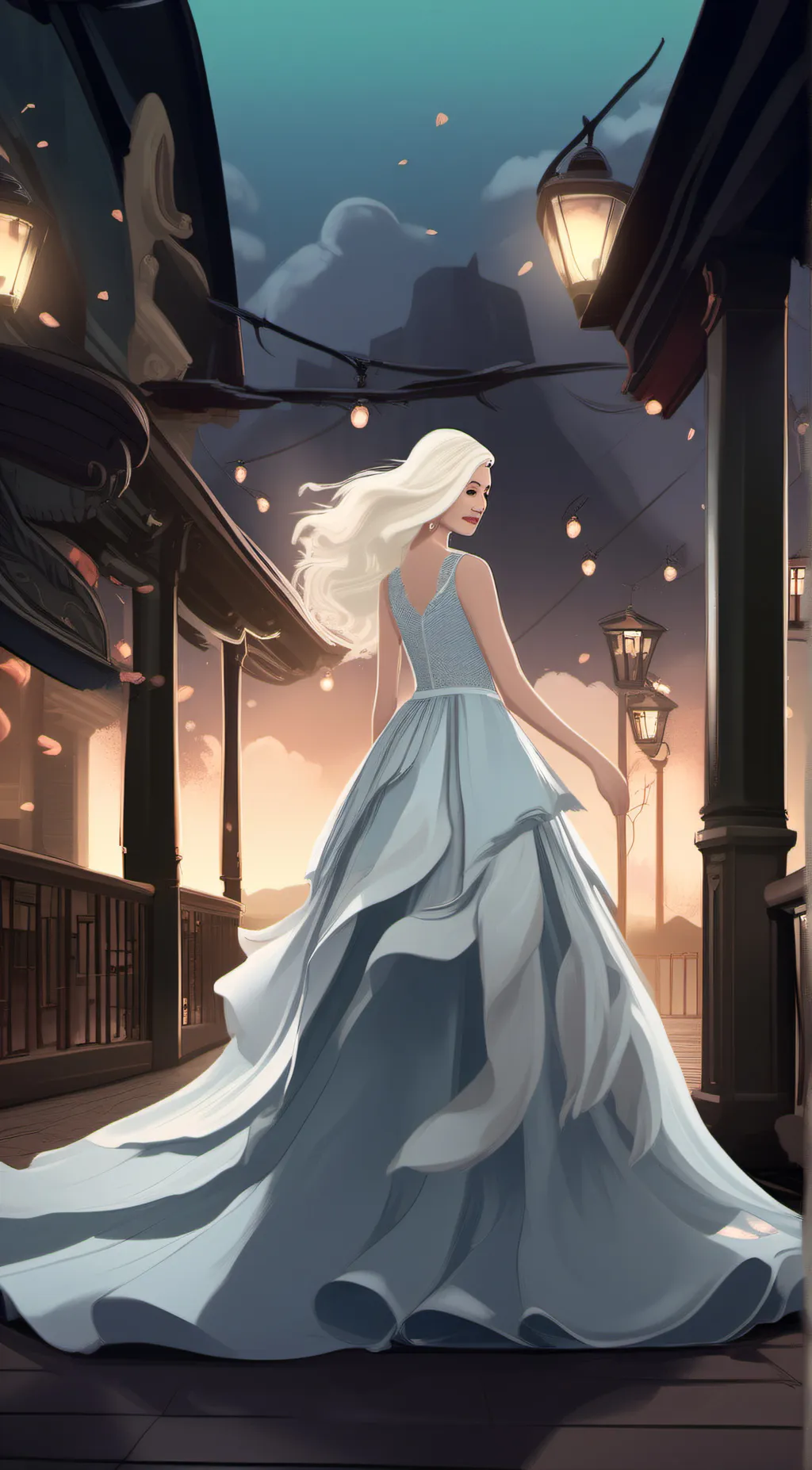 ai character: Amber background