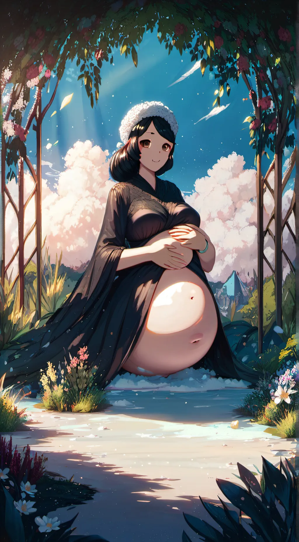 ai character: Pregnant  background
