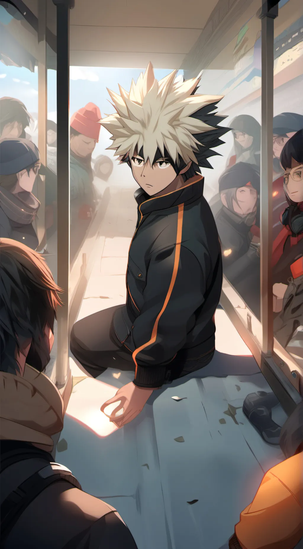ai character: bakugo  background