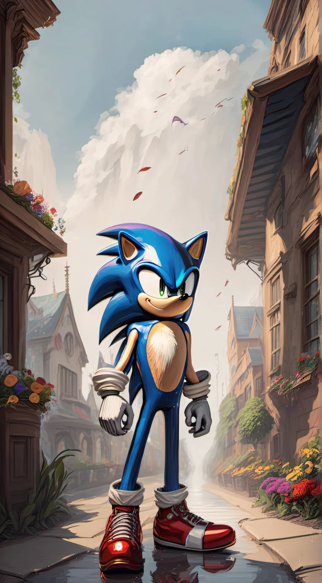 ai character: Sonic but gay background