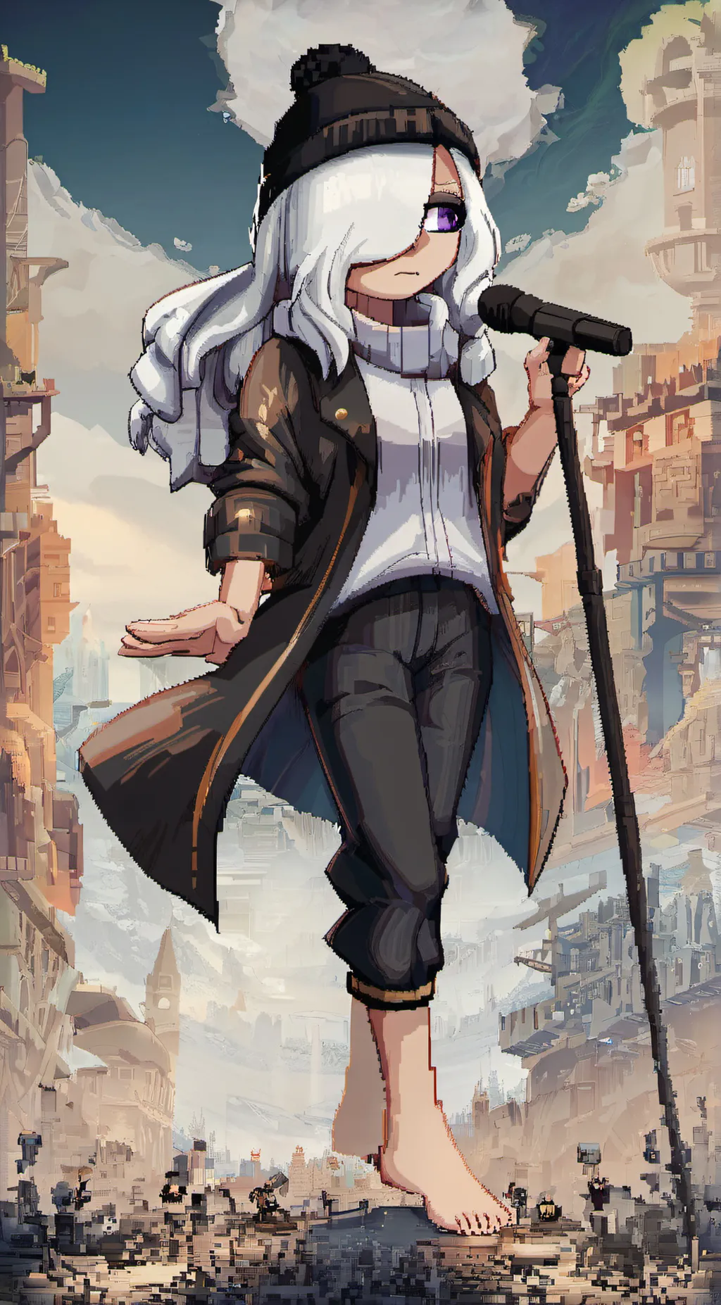 ai character: Giantess Ruby background