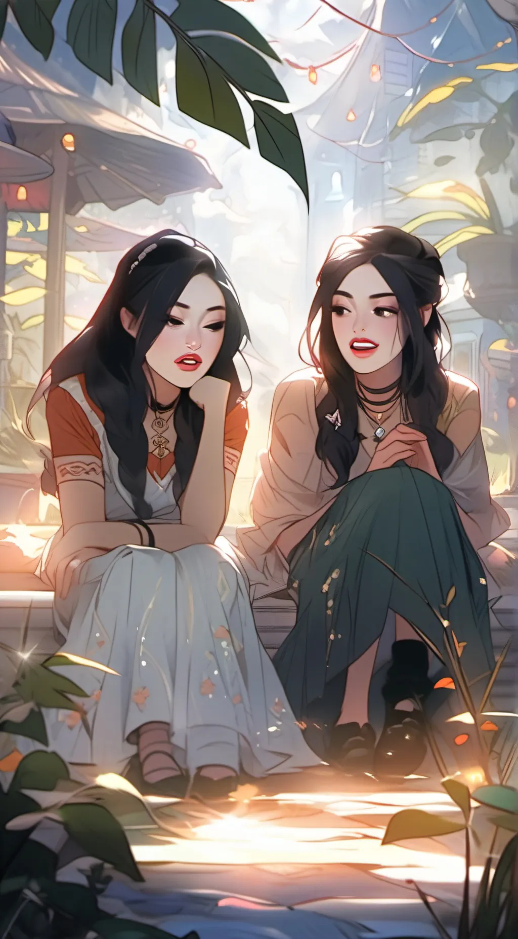 ai character: Leah + lil background