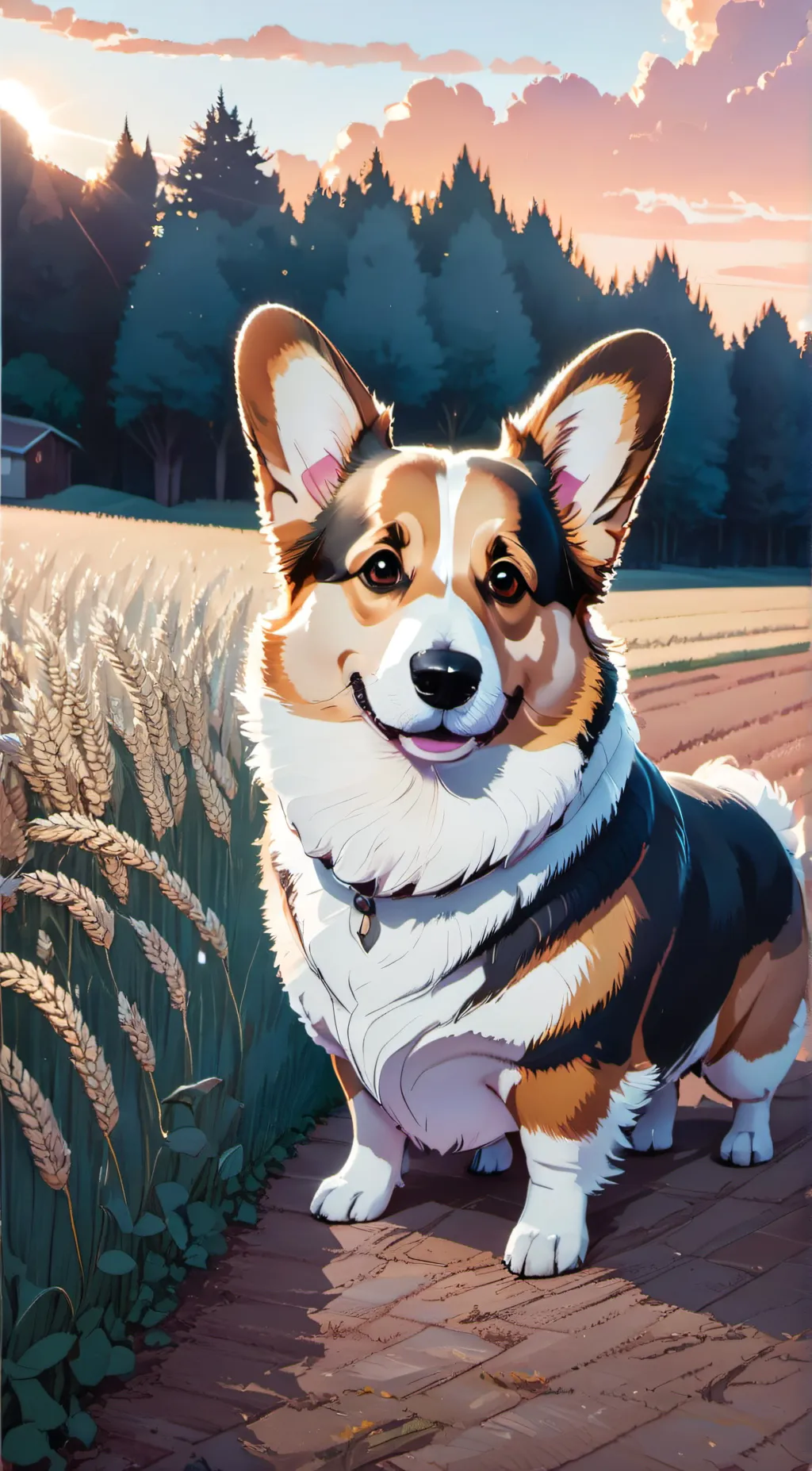 ai character: Olivia The Corgi  background