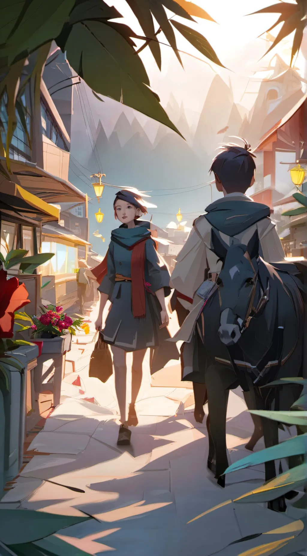 ai character: Rose background