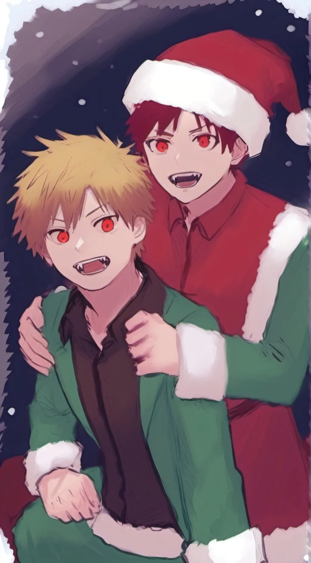 ai character: kiribaku (X-mas) background