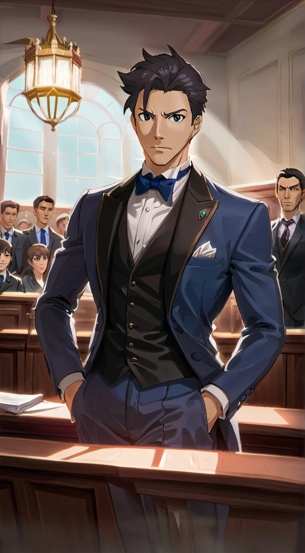 ai character: Pheonix Wright background