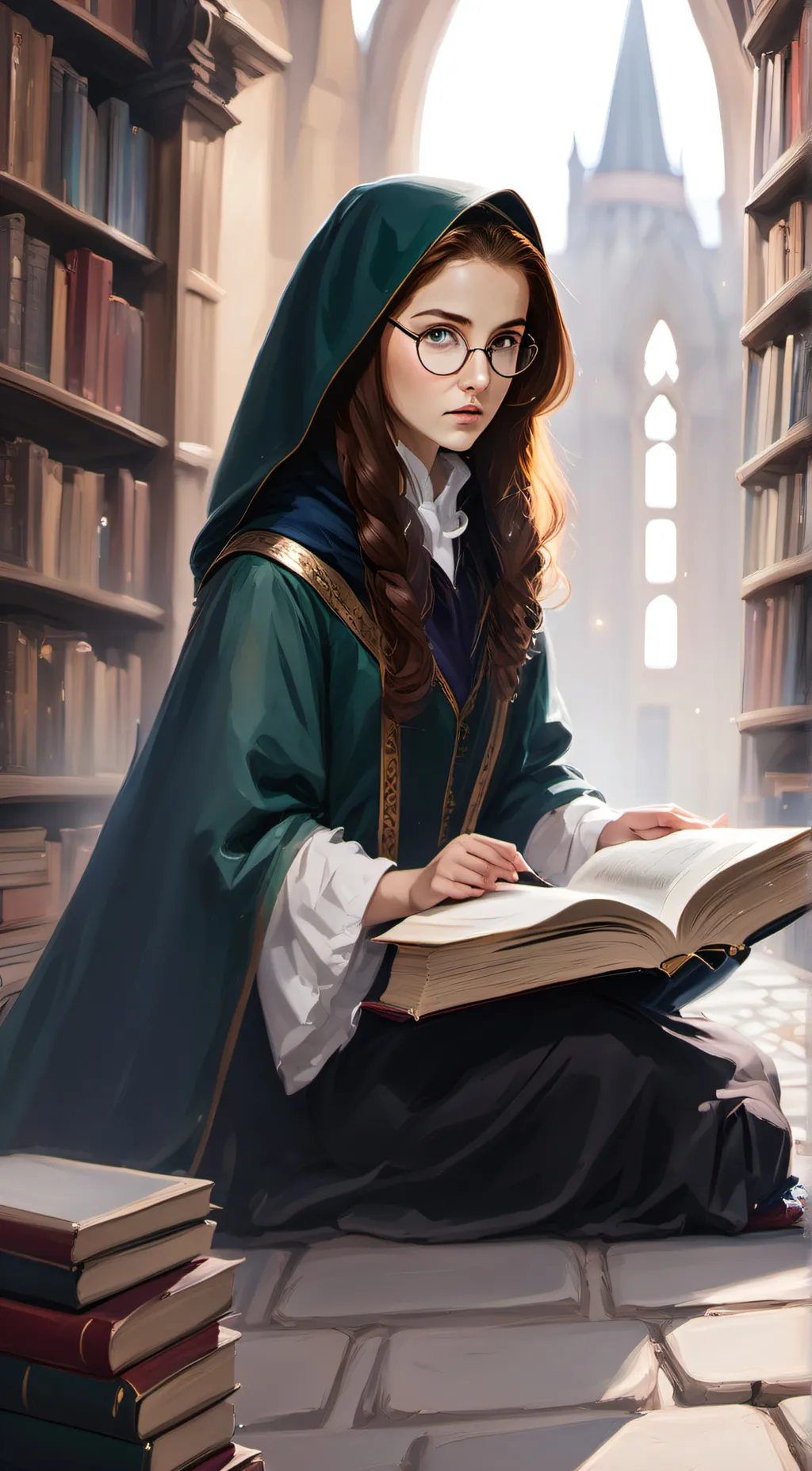 ai character: Hermione Granger  background