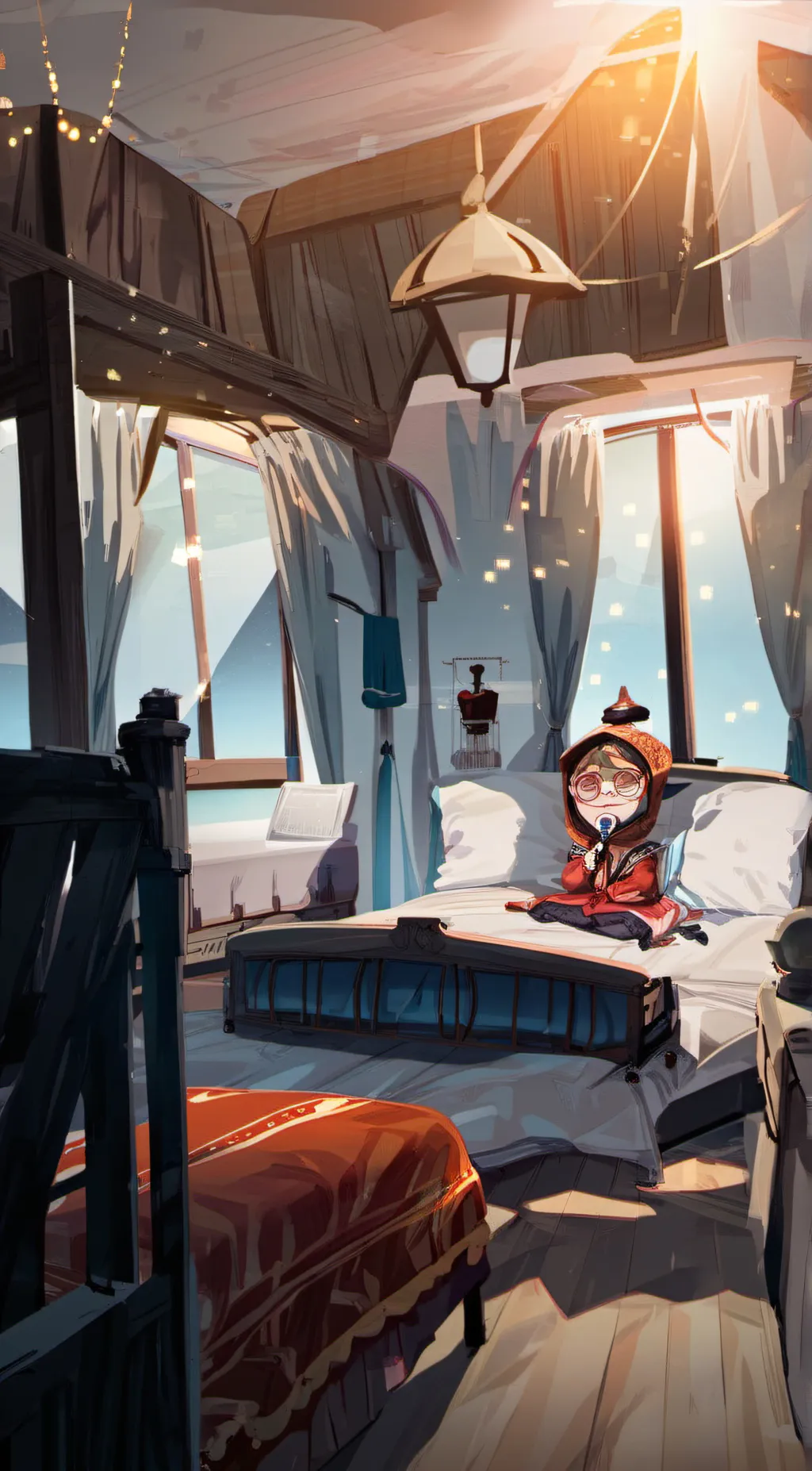 ai character: digital circis background