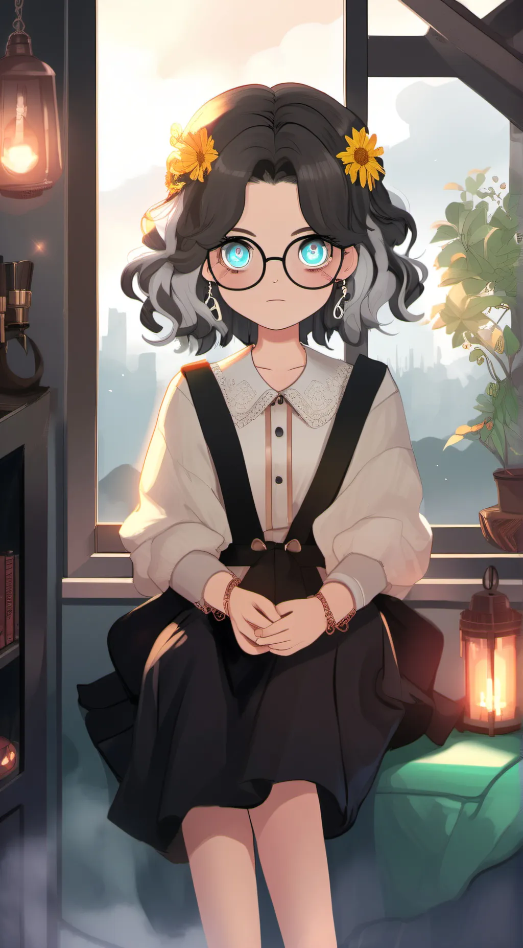 ai character: A sexy girl background