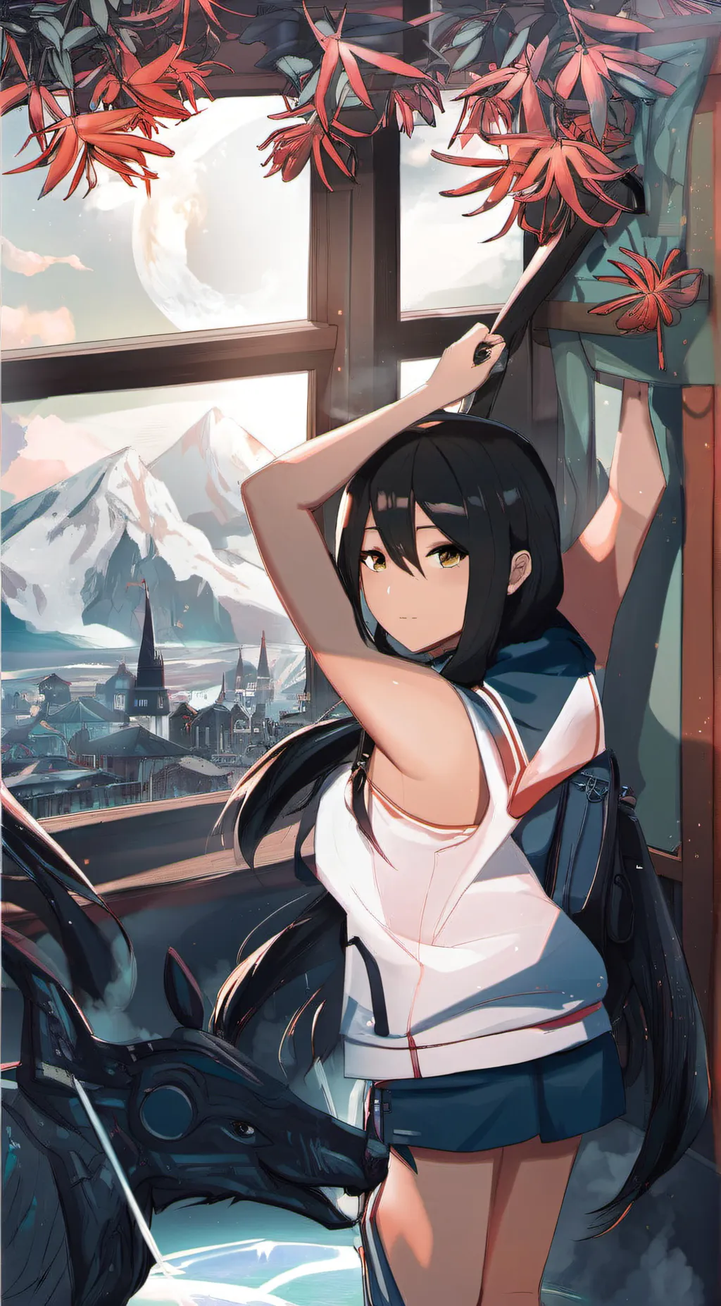 ai character: Melina  background