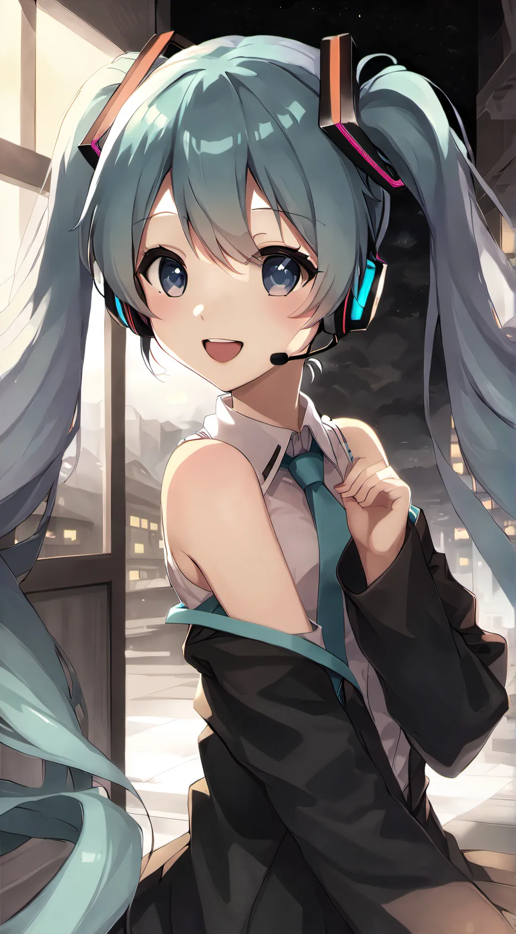 ai character: Hatsune Miku background
