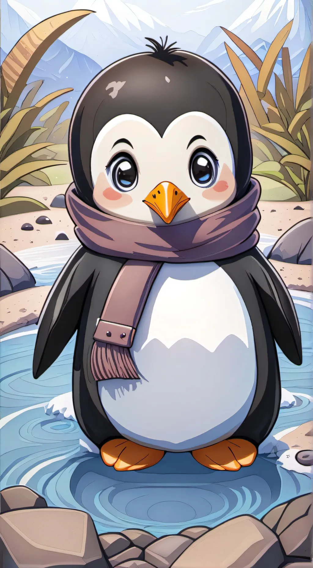 ai character: penguin background