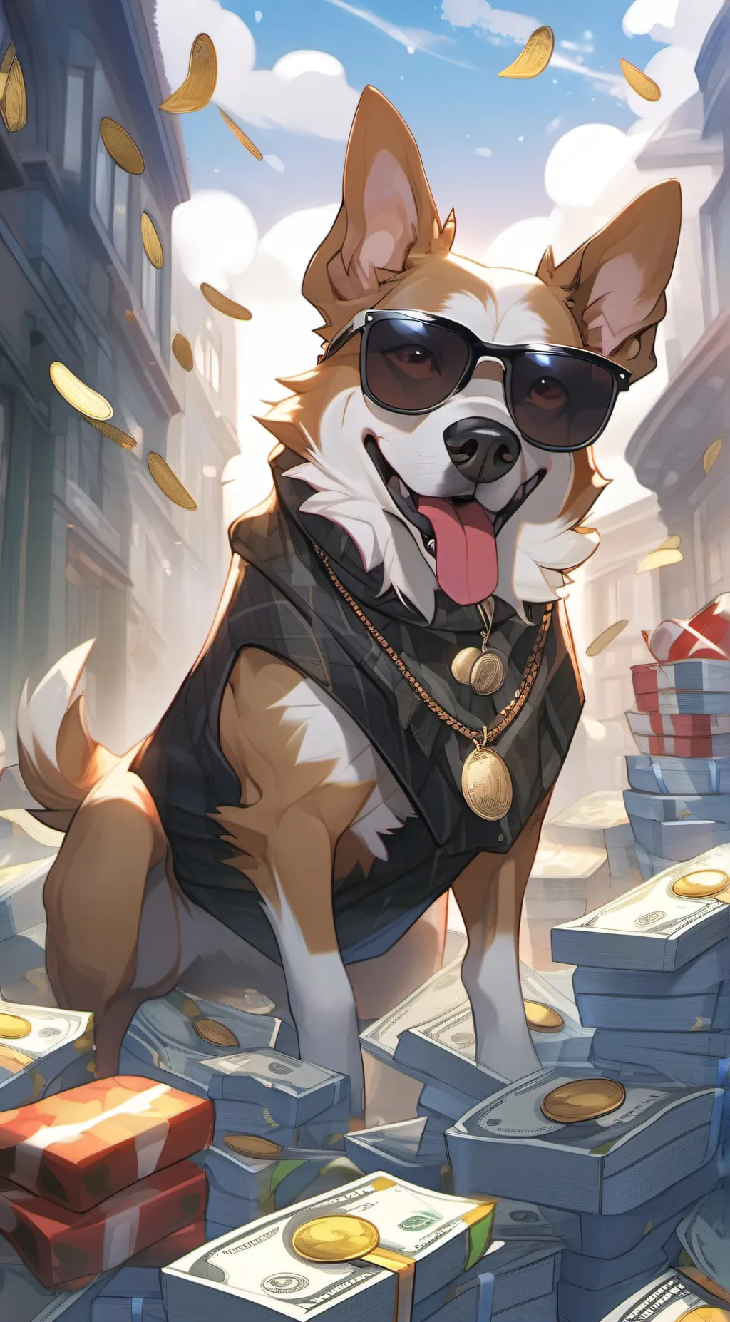 ai character: King Corgi background