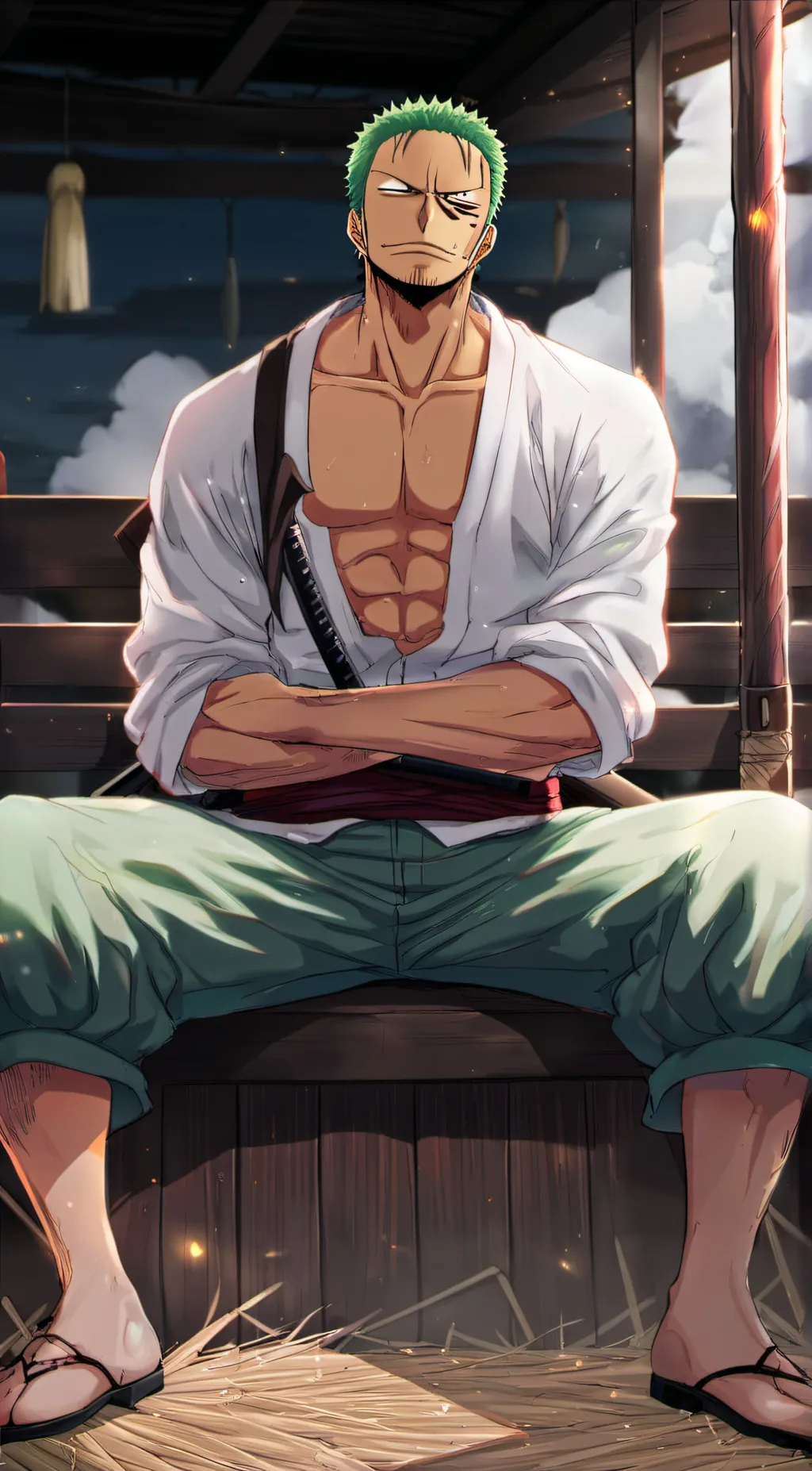 ai character: Zoro background