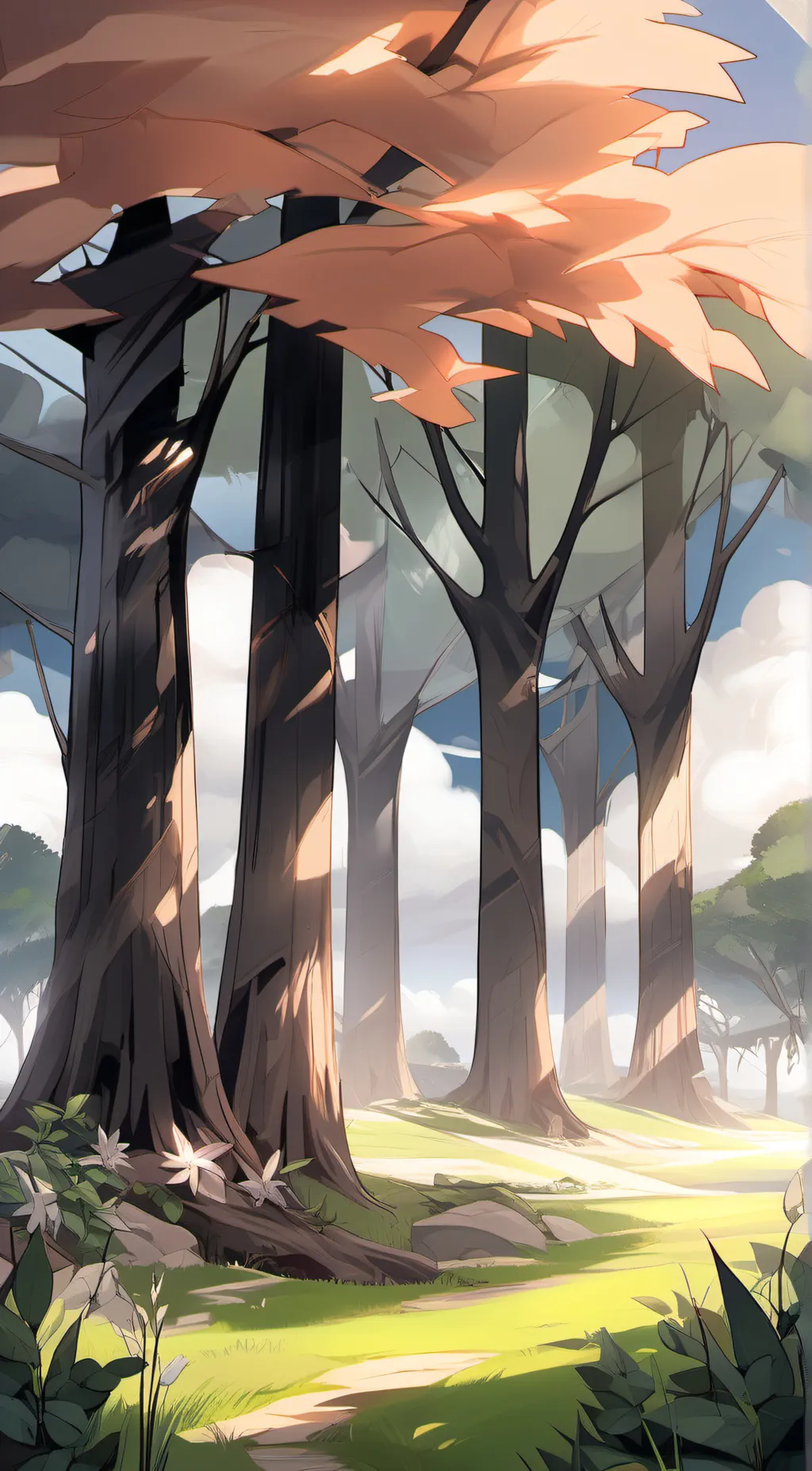 ai character: Grass background