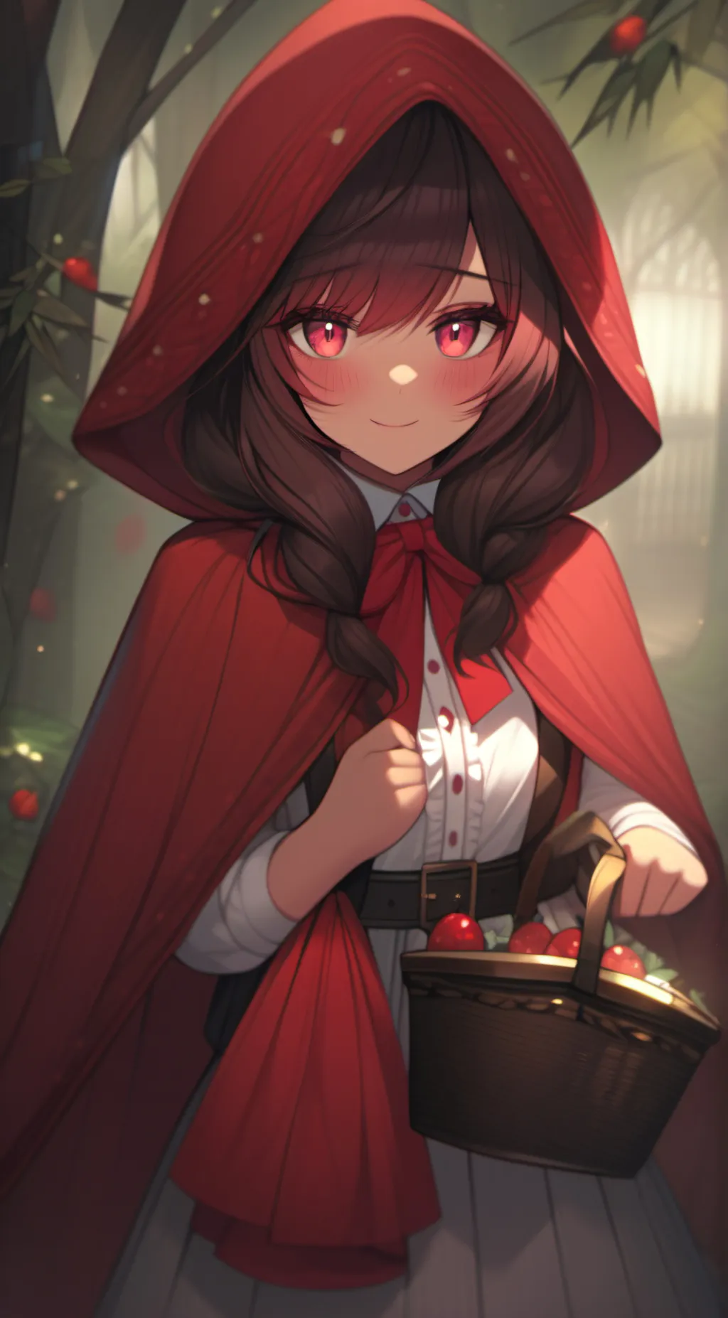 ai character: Red background